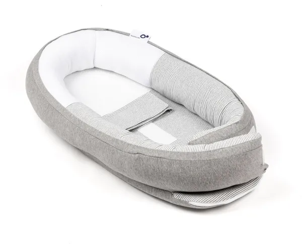 Babynest - stripete grå