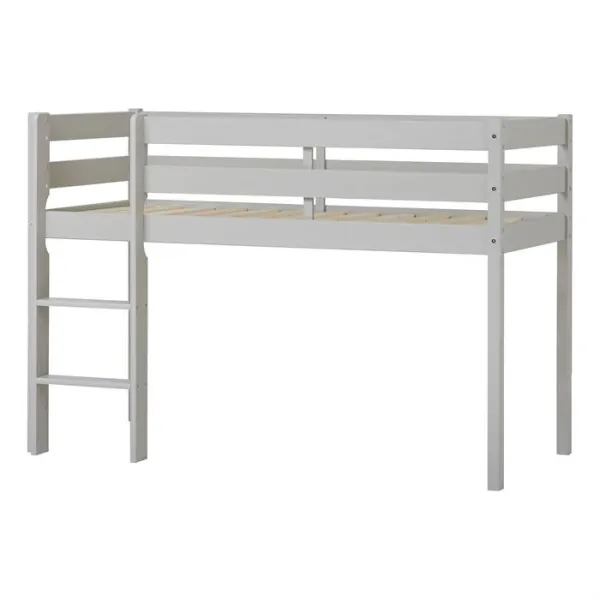 Hoppekids ECO Comfort halvhøy seng 90x200 cm - Dove Grey
