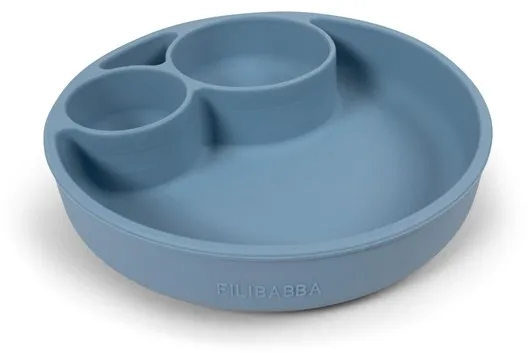 Filibabba Silikon delt tallerken - Powder Blue