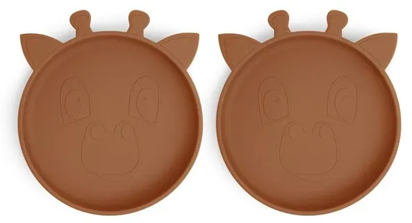 Nuuroo Akila Silikontallerken 2-pakning - Caramel Café